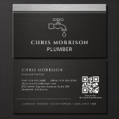 Plumbing Faucet Plumber QR Code Logo Visitekaartje