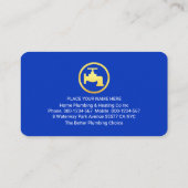 Plumbing Heating Gold Pipe Home Visitekaartje (Achterkant)