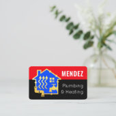 Plumbing Heating Home Piping Frame Visitekaartje (Staand voorkant)