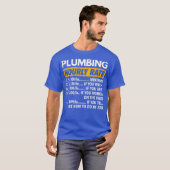 Plumbing Hourly Rate Funny Plumber Saying Hourly T-shirt (Voorkant volledig)