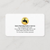 Plumbing Pipe Frame In Water Leaks Visitekaartje (Achterkant)