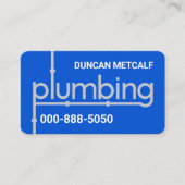 Plumbing Pipeline Leaking Blue Water Visitekaartje (Voorkant)