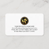 Plumbing Pipeline Leaking Blue Water Visitekaartje (Achterkant)