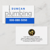 Plumbing Pipeline Leaking Water Visitekaartje (Voorkant / Achterkant)