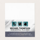 Plumbing Pipes Icons | Blue Collar Visitekaartje (Buitenkant ongevouwen)