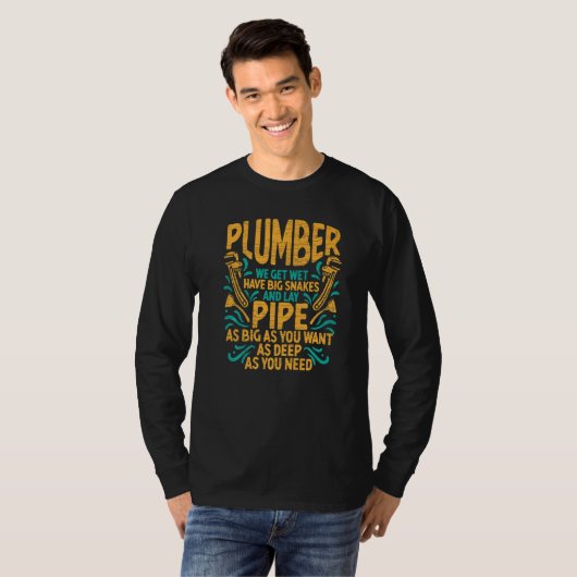 Plumbing Plumber  1 T-shirt (Voorkant volledig)