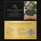 Plumbing Plumber Photo QR Code Visitekaartje