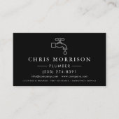 Plumbing Service and Repair Plumber QR Code Visitekaartje (Voorkant)