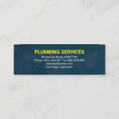Plumbing Service Icons Blue Bubbles-buizen Mini Visitekaartje (Achterkant)