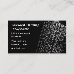 Plumbing Service Shower Thema  Visitekaartje
