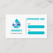 Plumbing Service Water Drop Logo Plumber Business Afsprakenkaartje (Voorkant)