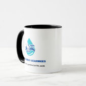 Plumbing Service Water Drop Logo Plumber Business Mok (Voorkant links)