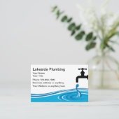 Plumbing Service Water Leak Simple Graphic Visitekaartje (Staand voorkant)