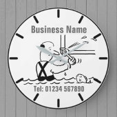 Plumbing Services Cartoon Clock Grote Klok