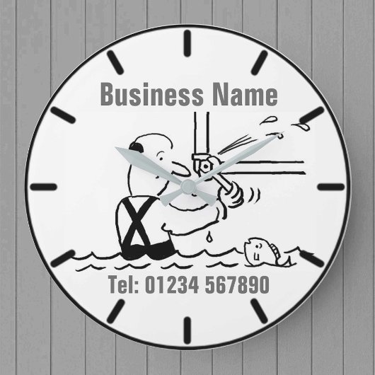 Plumbing Services Cartoon Clock Grote Klok