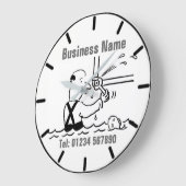 Plumbing Services Cartoon Clock Grote Klok (Hoek)