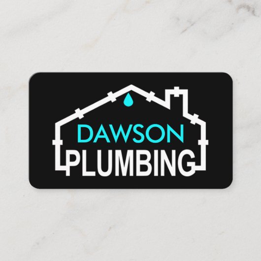 Plumbing Signage Home Pipe Frame Visitekaartje (Voorkant)
