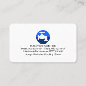 Plumbing Tools On Leaking Building Roof Visitekaartje (Achterkant)