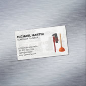 Plumbing Tools | Residential | Blue Collar Work Magnetisch Visitekaartje (Voorbeeld)