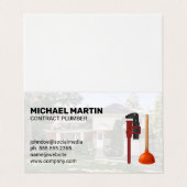 Plumbing Tools | Residential | Blue Collar Work Visitekaartje (Buitenkant ongevouwen)