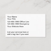 Plumbing Visitekaartjes Water Thema (Achterkant)