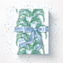 Plume Palm Fronds in Blue and Green