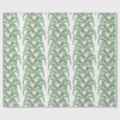 Plume Palm Fronds in Pink and Green Cadeaupapier (Vlak)