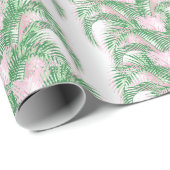 Plume Palm Fronds in Pink and Green Cadeaupapier (Rol Hoek)