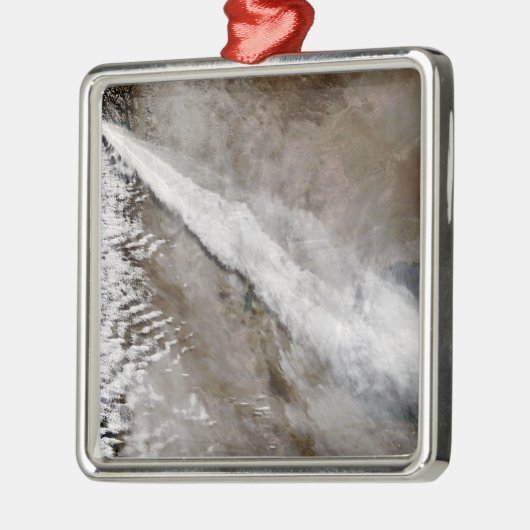 Plume uit de uitbarsting van Chaiten vulcano, Chil Metalen Ornament (Links)