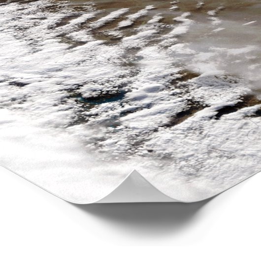 Plume uit de uitbarsting van Chaiten vulcano, Chil Poster (Hoek)