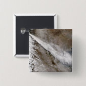 Plume uit de uitbarsting van Chaiten vulcano, Chil Vierkante Button 5,1 Cm (Voorkant /achterkant)