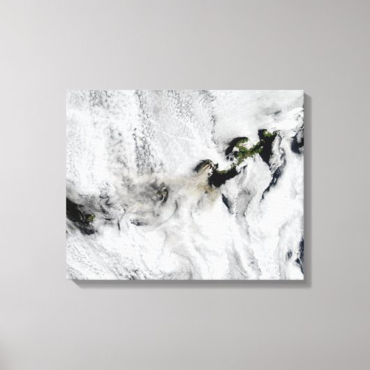 Plume uit Okmok Volcano, Aleutian Islands 2 Canvas Afdruk (Voorkant)