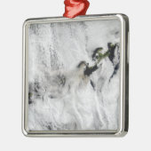 Plume uit Okmok Volcano, Aleutian Islands 2 Metalen Ornament (Links)