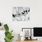 Plume uit Okmok Volcano, Aleutian Islands 2 Poster (Thuiskantoor)