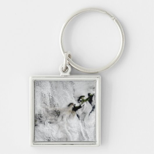 Plume uit Okmok Volcano, Aleutian Islands 2 Sleutelhanger (Voorkant)