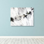 Plume uit Okmok Volcano, Aleutian Islands Canvas Afdruk (Insitu (Houten vloer))