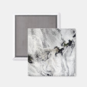 Plume uit Okmok Volcano, Aleutian Islands Magneet (Voorkant / Achterkant)