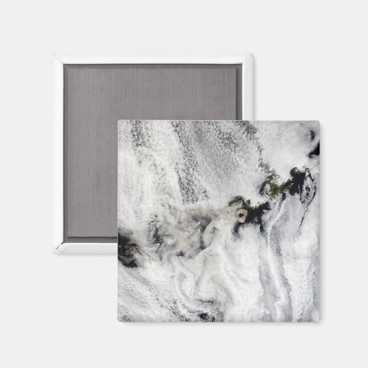 Plume uit Okmok Volcano, Aleutian Islands Magneet (Voorkant / Achterkant)