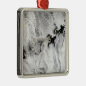 Plume uit Okmok Volcano, Aleutian Islands Metalen Ornament (Rechts)