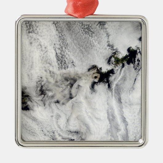 Plume uit Okmok Volcano, Aleutian Islands Metalen Ornament (Voorkant)