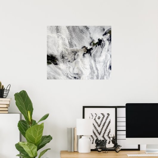 Plume uit Okmok Volcano, Aleutian Islands Poster (Thuiskantoor)