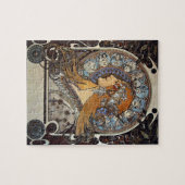 Plume Zodiac Woman door Alphonse Mucha - Art Nouve Legpuzzel (Horizontaal)