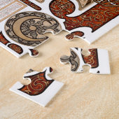 Plume Zodiac Woman door Alphonse Mucha - Art Nouve Legpuzzel (Zijkant)