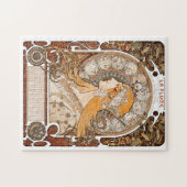 Plume Zodiac Woman door Alphonse Mucha - Art Nouve Legpuzzel (Horizontaal)