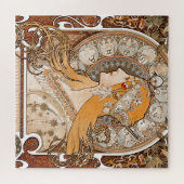 Plume Zodiac Woman door Alphonse Mucha - Art Nouve Legpuzzel (Horizontaal)