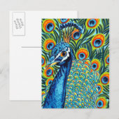 Plumed Peacock I Briefkaart (Voorkant / Achterkant)