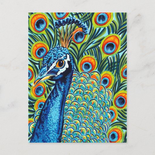 Plumed Peacock I Briefkaart (Voorkant)