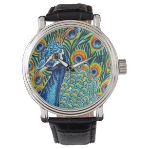Plumed Peacock I Horloge