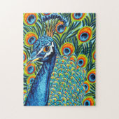 Plumed Peacock I Legpuzzel (Verticaal)