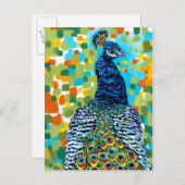 Plumed Peacock II Briefkaart (Voorkant / Achterkant)